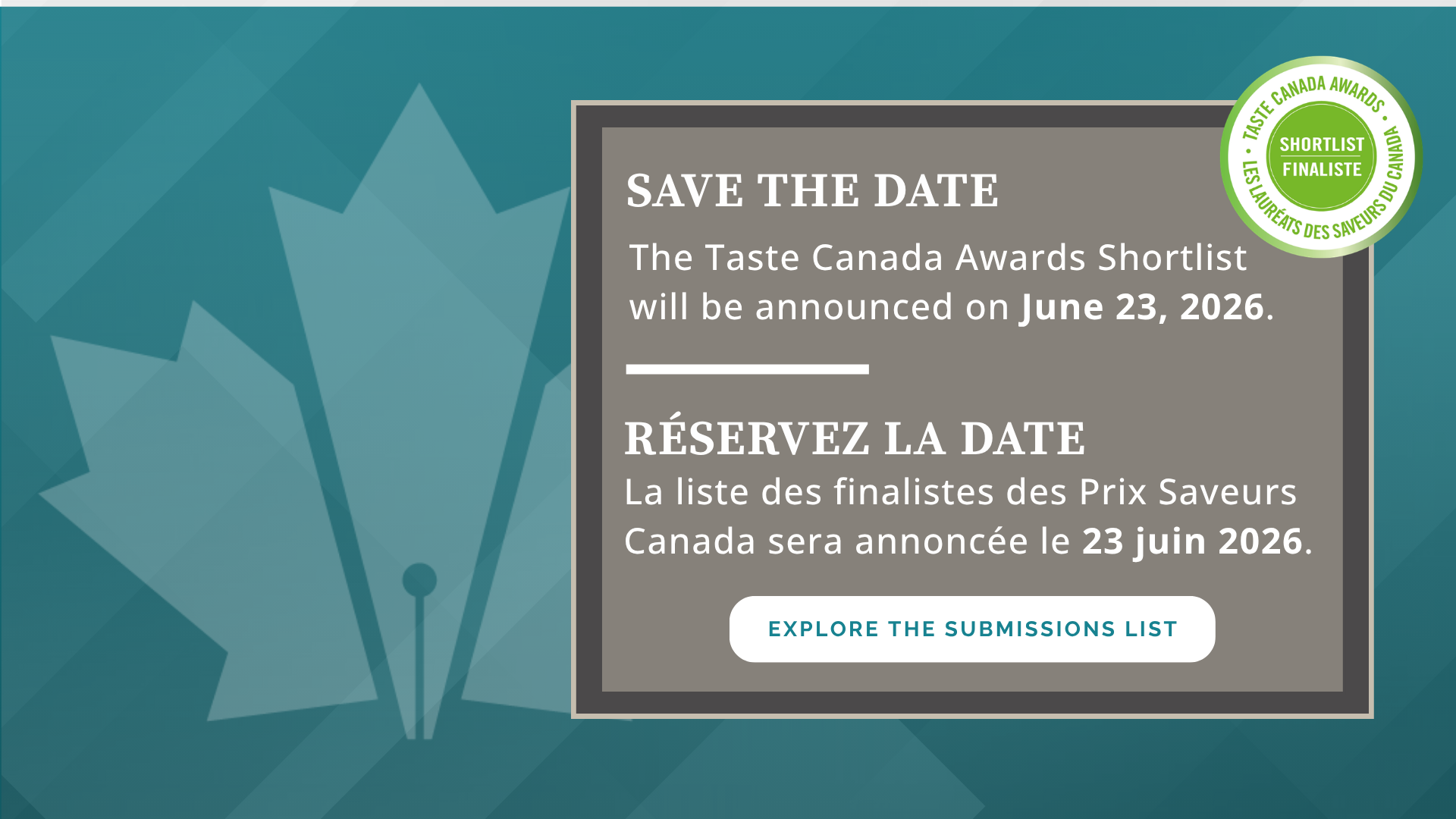Shortlist Save the Date