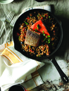 Martini Puttanesca & Seared Salmon