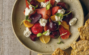 Braised Beets and Crumbled Chèvre