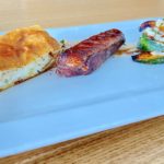 Their Dish: Honey Glazed Duck Breast with Kabocha Squash, Goat Cheese Strudel and Apple Vinaigrette