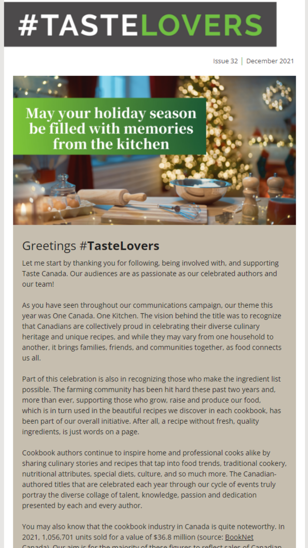December 15, 2021 newsletter
