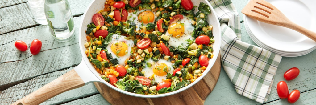 Cajan Summer Veggie Egg Skillet