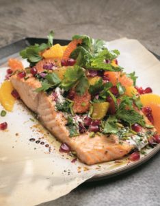 JEWELED ROASTED SALMON WITH HERBS