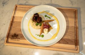 Team Fanshawe College: “LONGSILOG”- Spicy Beef Sausage with California Prune Glaze, TabascoⓇ Sabayon and Garlic Fried Rice