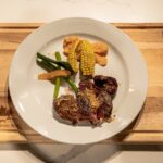 Team Thistletown: Pan fried Striplion Steak With Pemmican Compound Butter and Three Sister Vegetable Medley