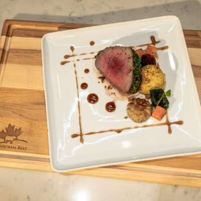 Team Top Toques: Pan Roasted Tenderloin Steak with Mini Pommes Anna and Prune-Port Reduction