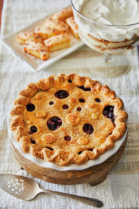 Tarte aux bleuets et aux pommes