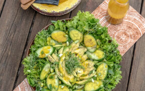 Shades of Green Salad with Alberta Vinaigrette