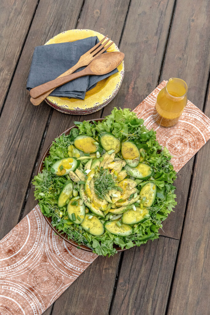 Shades of Green Salad with Alberta Vinaigrette