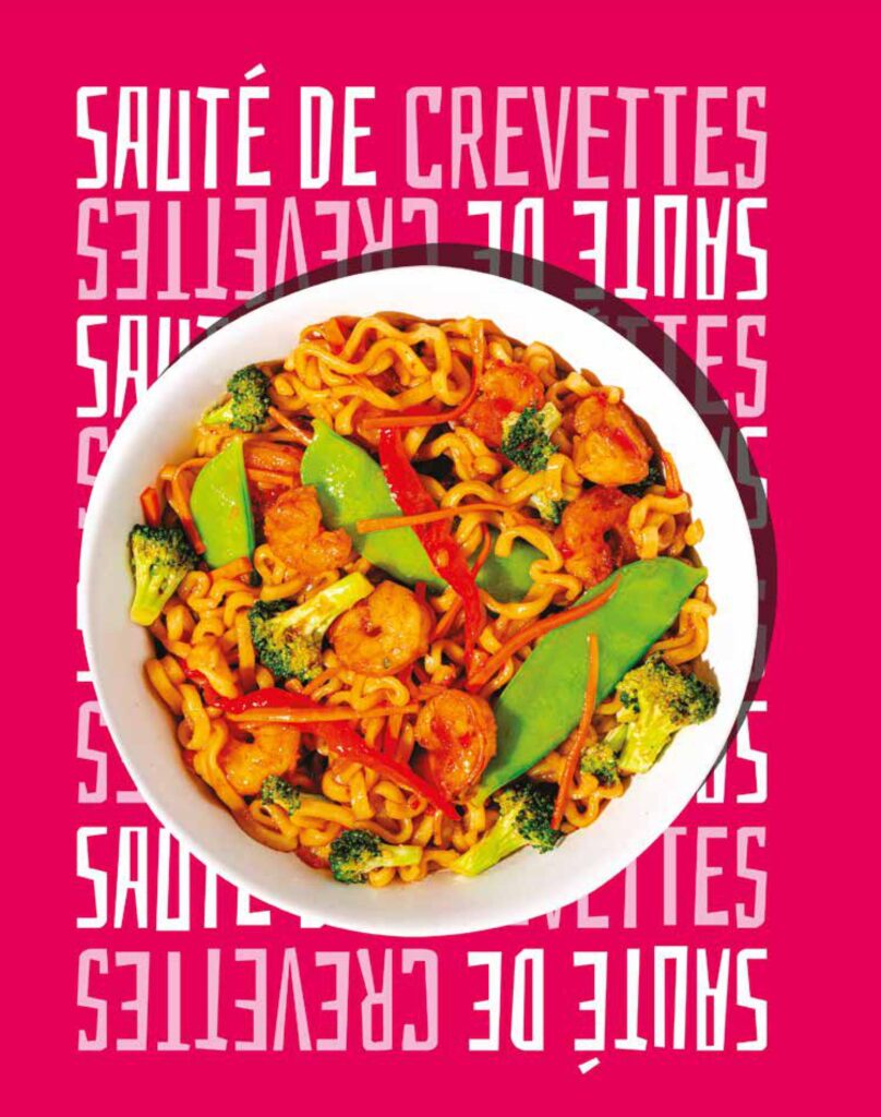 Sauté de crevettes