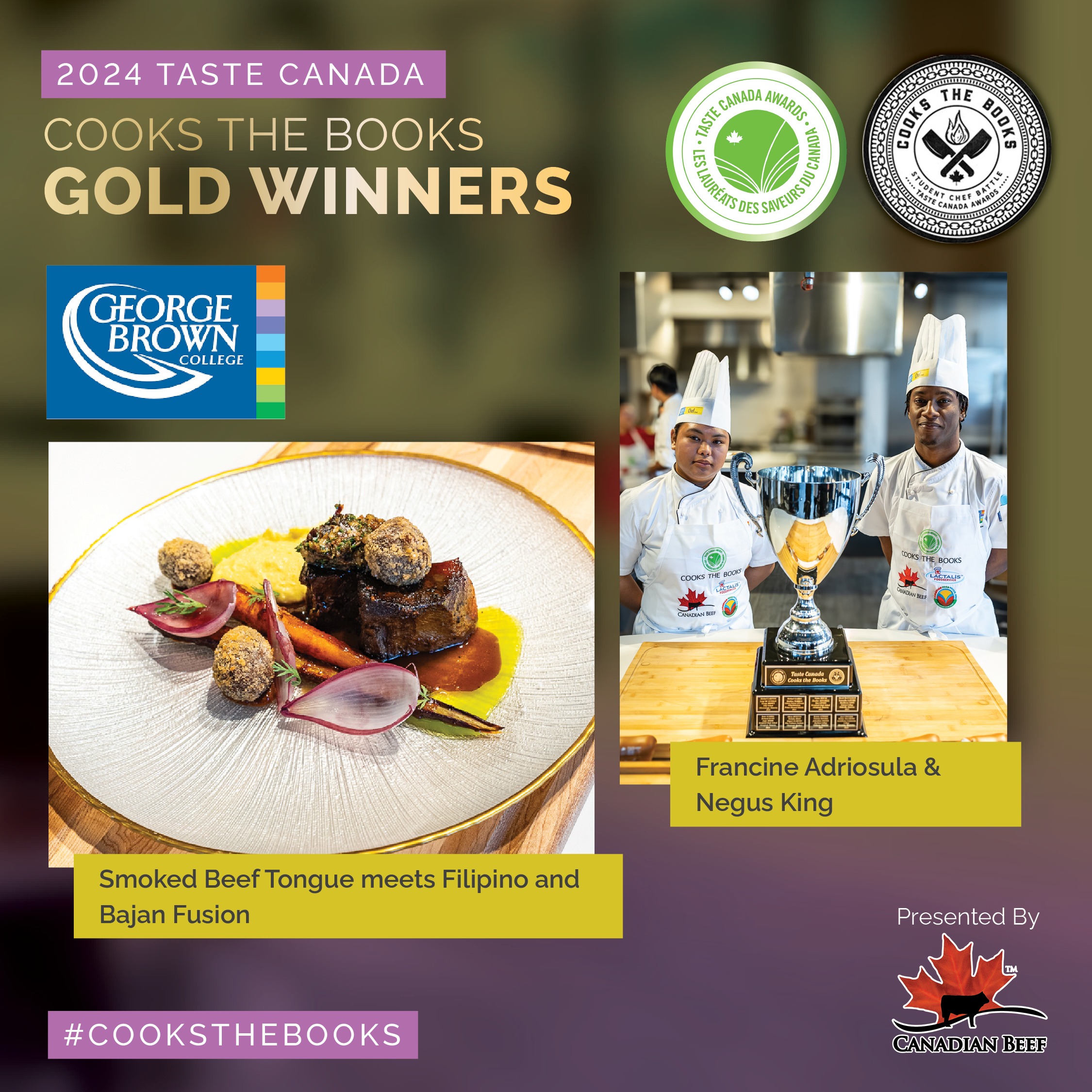 2024 Cooks the Books Gold Winners - George Brown College