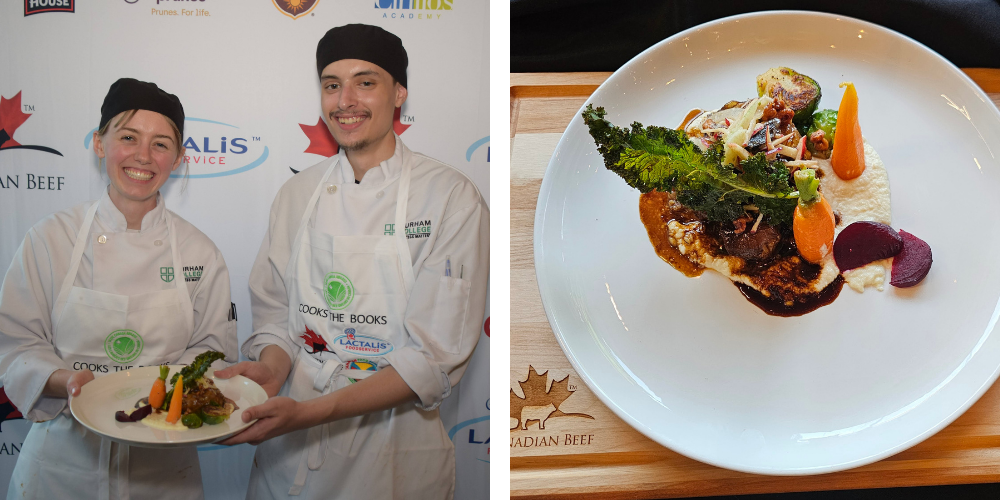 Cooks the Books Student Chefs Ashley Sedgwick and Alden Giberson, Durham College