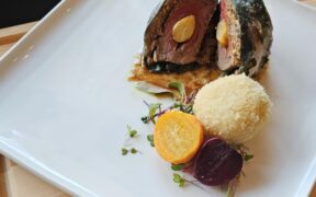 Cooks The Books: Petite Tender Steak with Potato Dumpling and KW Craft Apple Cider Glazed Beets