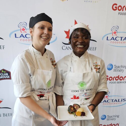 Student Chefs Gabrielle Cow and Hillary Masha, from Top Toques