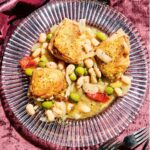 Crispy Chicken Thighs with Vinegar Beans