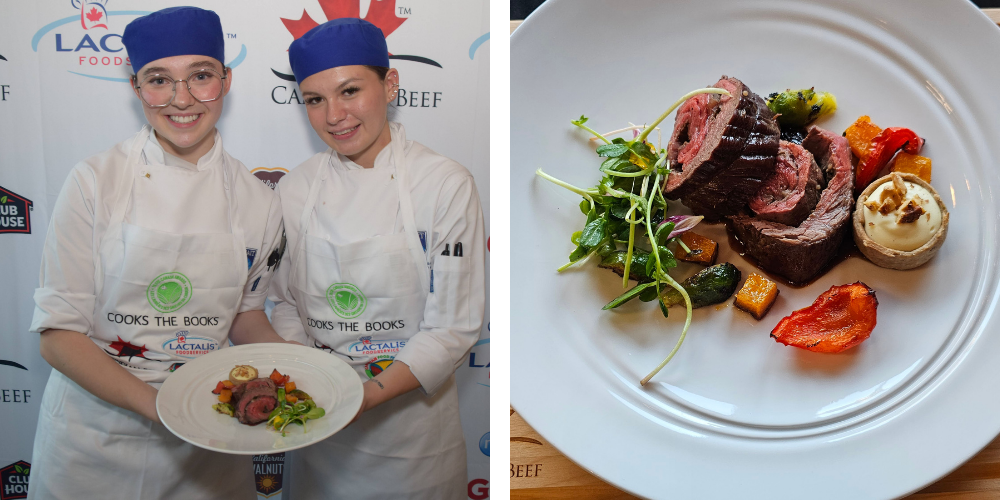 Cooks the Books Student Chefs Jillian Sampson and Hailey Whitford from NAIT