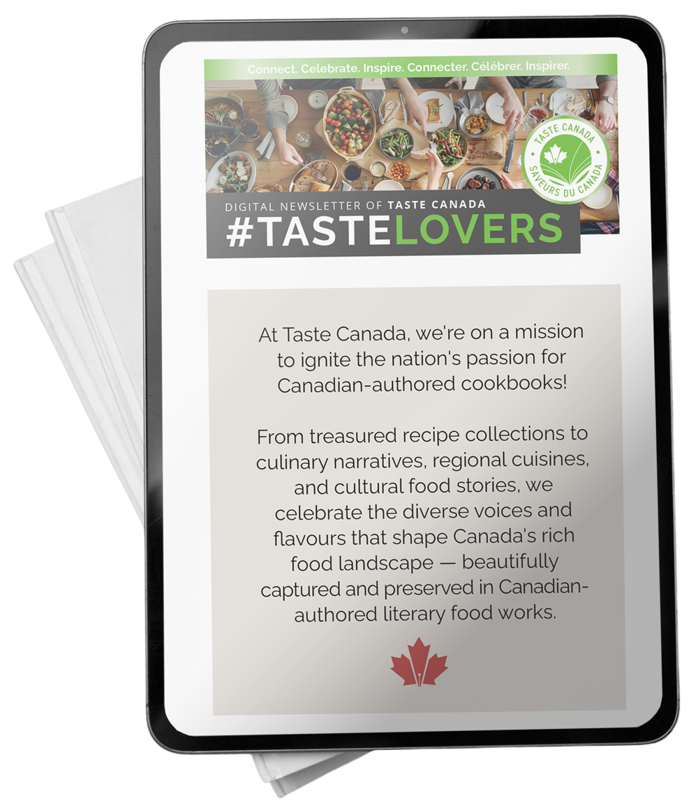 Taste Canada Newsletter on an ipad