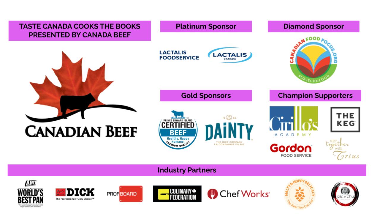 2025 Cooks the books Sponsor logos