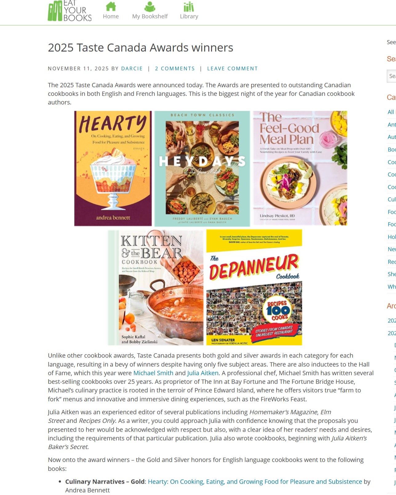 Eat Your Books Media Coverage