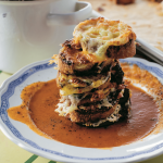 BROILED and BURNT ROASTED TOMATO SOUP with GRILLED CHEESE CROSTINI THING