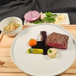 Global Canadian Beef Duo with Carrot Essence and Aromatic Rice