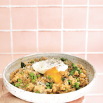 15­ Minute Savory Oat “Risotto” with Asparagus and Peas