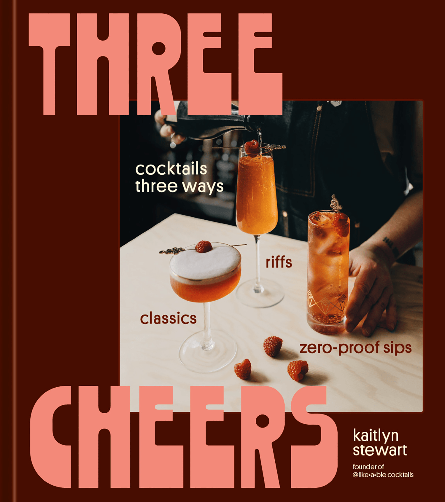 Three Cheers: Cocktails Three Ways: Classics, Riffs, and Zero-Proof Sips by Kaitlyn Stewart, Penguin Canada, Toronto