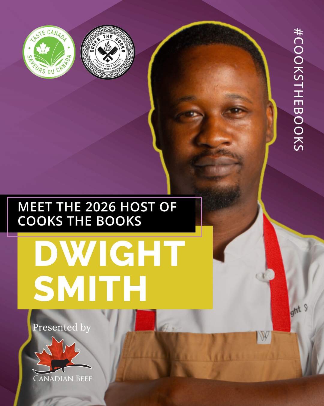 Dwight Smith - the 2026 Host of Cooks the books