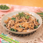 STIR-FRIED RICE NOODLES with Sausage & Bean Sprouts
