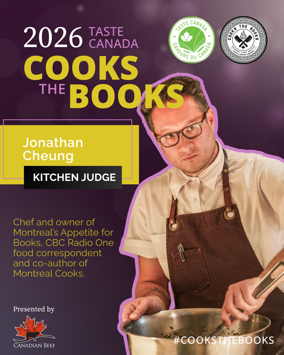 Jonathan Cheung - judge of the Cooks the Books Competition