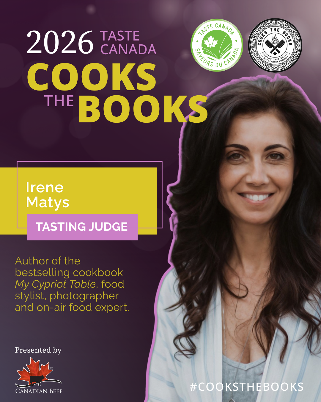 Irene Matys - judge at the Cooks the Books Competion