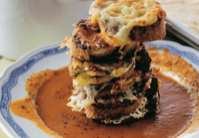 BROILED and BURNT ROASTED TOMATO SOUP with GRILLED CHEESE CROSTINI THING