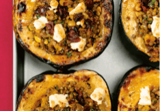Curried Lentil Stuffed Squash