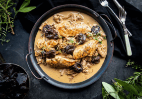 California Prunes Chicken Supreme with Brandy Sauce